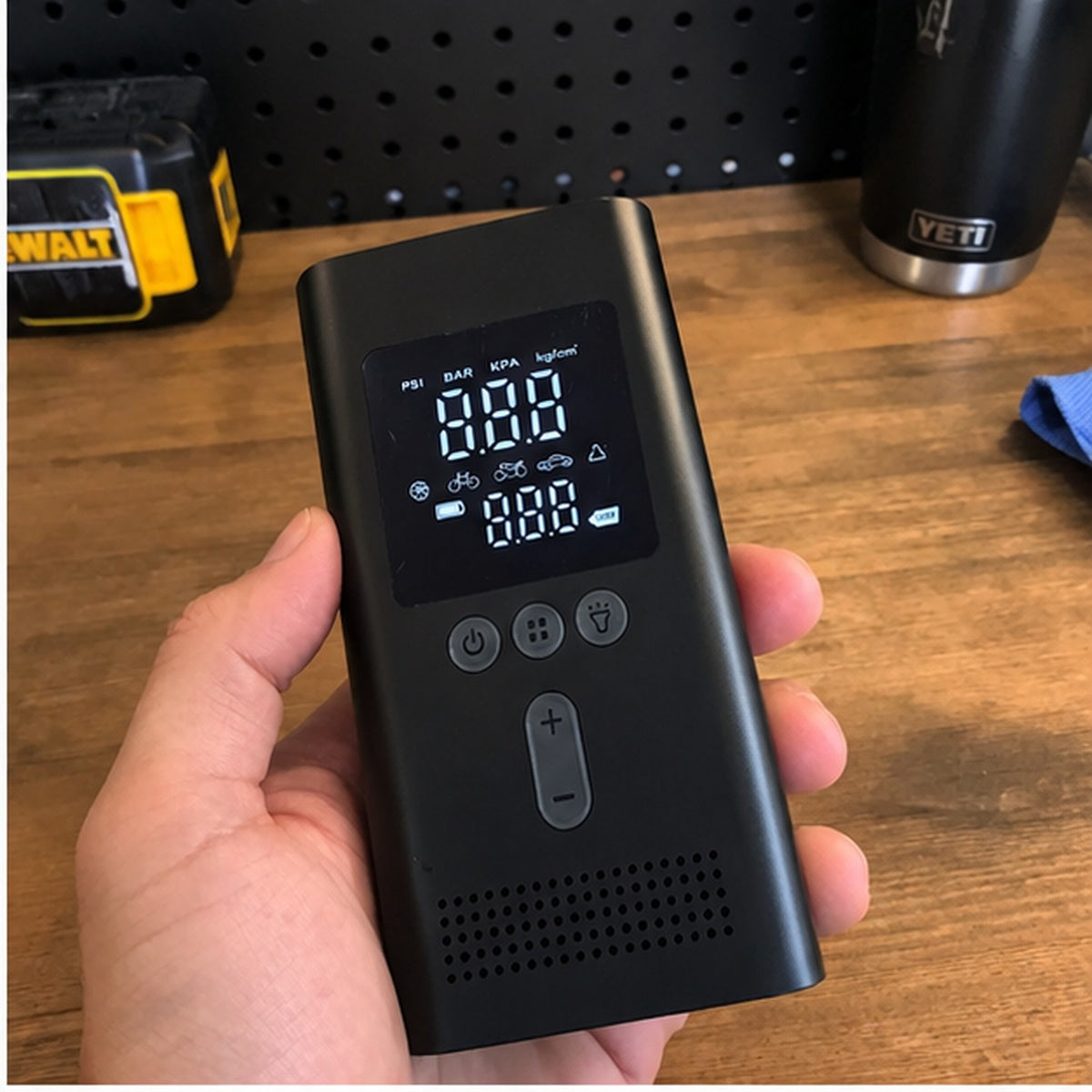 Crankbox on a workbench